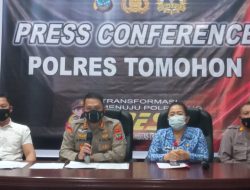 Polres Tomohon Gelar Konferensi Pers Terkait Penemuan Jenazah ASN di Woloan Dua