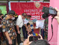 Dandim 1312/Talaud Bersama Forkopimda Hadiri Pencanangan Vaksinasi Anak Usia 6-11 Tahun