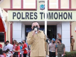 Aksi 1000 Vaksin Pemkot-Polres Tomohon, Walikota WL Sebut Vaksin Bagai ‘Payung’ Lindungi Warga