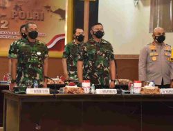 Danlantamal VIII Ikuti Rapim TNI-Polri Tahun 2022 Secara Virtual