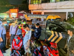 Patroli Skala Besar di Kota Manado, Polisi Amankan 2 Sajam, Puluhan Orang Mabuk dan 14 Knalpot Bising