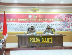 Kapolda Sulut: Sinergikan Semua Aparat Percepat Vaksinasi dan Penegakan Prokes