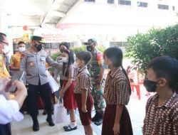 Polda Sulut Gelar Vaksinasi di SD St.Theresia Malalayang Manado