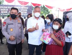 Kapolda Sulut tinjau Vaksinasi Serentak Indonesia di Polres Minsel