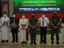 Kasad Salurkan Bantuan Untuk Gereja