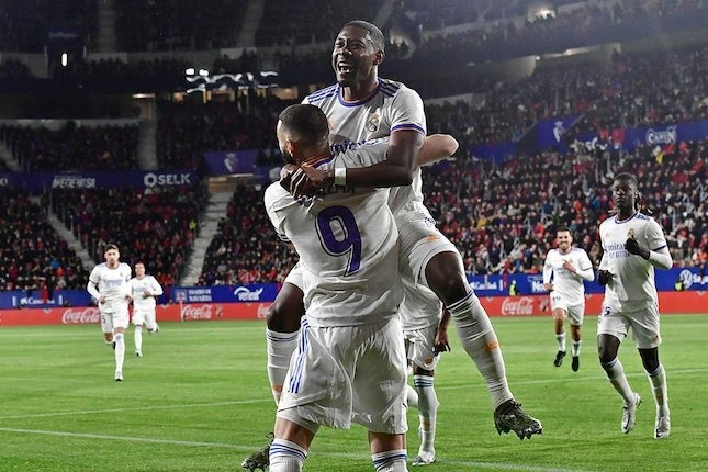 Pemain Real Madrid merayakan gol. (AP foto)
