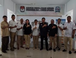 Partai Gerindra Sambangi KPU Sulut, Mewoh Jelaskan Pemilu 2024
