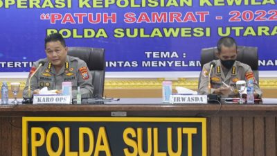 Polda Sulut Gelar Latpraops Patuh Samrat 2022