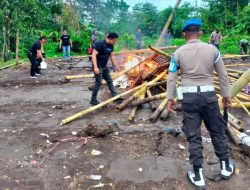 Tim Gabungan Bongkar Diduga Arena Sabung Ayam di Kawangkoan