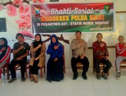 Sambut HUT ke-77 RI, Bidang Dokkes Polda Sulut Gelar Bakti Kesehatan di Desa Sea Satu