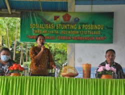 TMMD Ke-114 Kodim 1312/Tld Gelar Penyuluhan Stunting dan Posbindu