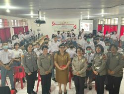 Sambangi Sekolah-Sekolah, Polwan Polda Sulut Ajak Pelajar Jaga Kamtibmas