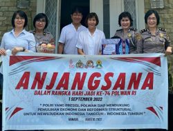 Sambut Hari Jadi ke-74, Polwan Polda Sulut Gelar Anjangsana ke Sesepuh dan Personel yang Sakit