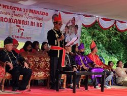 Upacara Bendera 17 Agustus SMPN 11 Manado Bernuansa Budaya Lokal