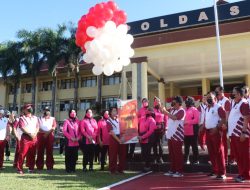 Olahraga Bersama dan Lomba Hari Jadi ke-74 Polwan RI di Polda Sulut Berlangsung Meriah