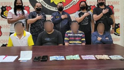 Empat Pelaku Judi Togel Online di Mokupa Diamankan Sat Reskrim Polres Tomohon 
