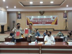 Press Conference Polda Sulut Terkait Penanganan Kasus Tindakan Tegas dan Terukur di Bunaken
