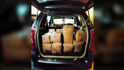 Periksa Mobil Berknalpot Bising, Personel Ditlantas Polda Sulut Dapati Ratusan Liter Cap Tikus