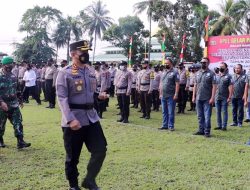 Kapolres Kotamobagu Pimpin Apel Gelar Pasukan Pengamanan Pemilihan Sangadi