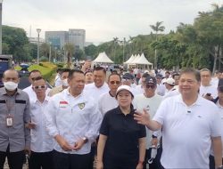 Bersama Olly Dondokambey Jalan Pagi, Puan Maharani dan Airlangga Hartarto Berbalas Pantun