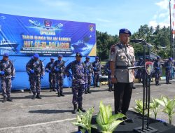 Ditpolairud Polda Sulut Gelar Upacara Tabur Bunga di Tandurusa