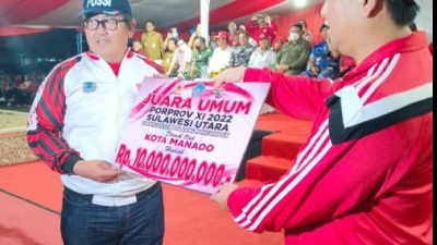 Manado Cetak Hattrick Juara Umum Porprov Sulut