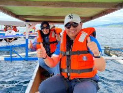 Wali Kota Tatong Bara Didampingi Bupati Bonebolango Kunjungi Wisata Pantai Botabarani