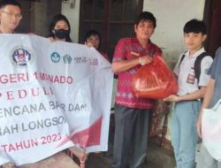SMKN 1 Manado Salurkan Bantuan bagi Guru dan Siswa Korban Terdampak Banjir di Manado