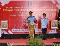 Kakanwil Kemenkumham Sulut Lantik 65 PNS dan 11 Pejabat Fungsional