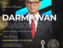 Dirut PLN Darmawan Prasodjo Dapat Penghargaan Indonesia Best 50 CEO 2023