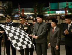 Ikuti Upacara Taptu, Wagub Steven Kandouw Lepas Pawai Obor