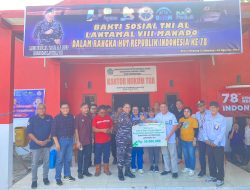 Lantamal VIII dan Pegadaian Gelar Baksos Kesehatan Gratis dan Tanam Ribuan Mangrove di Likupang