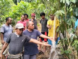 TNI Jawab Kebutuhan Masyarakat Desa Kulu Minahasa Utara Dapatkan Air Bersih