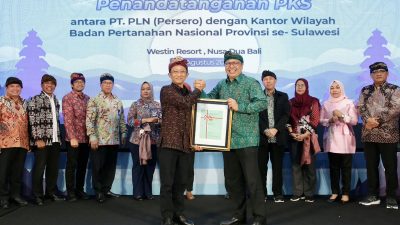 PLN Se-Sulawesi Teken Kerja Sama dengan ATR/BPN, Kebut 100 Persen Sertifikasi Aset Kelistrikan