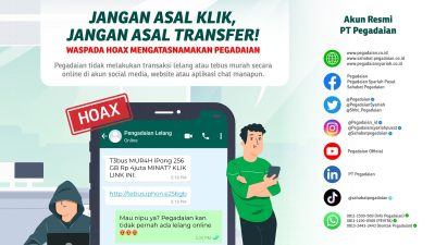 Pegadaian Imbau Masyarakat Hati-hati Penipuan Bermodus Lelang Online