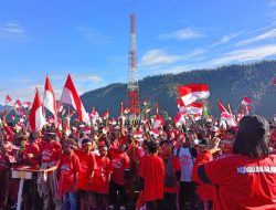 Terlaksananya Kirab Merah Putih di Puncak Jaya Diinisiasi Satgas 712/Wiratama
