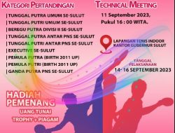 HUT Provinsi, Kejuaraan Tenis Meja ODSK Cup 2023 Siap Digelar