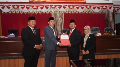 DPRD Bolsel Gelar Paripurna Penetapan 5 Ranperda