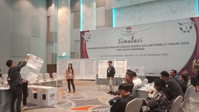 Gelar Simulasi Pencoblosan, KPU Manado Identifikasi Potensi Masalah
