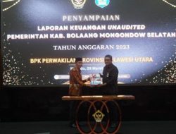 Bupati Bolsel Serahkan LKPD Unaudited 2023 ke BPK-RI Perwakilan Sulut