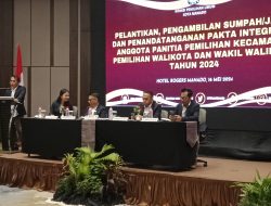 KPU Manado Lantik 55 Personil PPK Pilkada