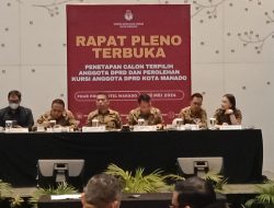 Sah, KPU Manado Tetapkan Calon Legislator Terpilih