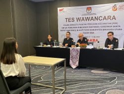 KPU Minut Gelar Tes Wawancara Calon Anggota PPK Pilkada, Lumanauw : Ada Ruang Tanggapan Masyarakat