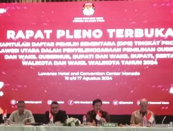 KPU Sulut Tetapkan DPS Pilkada 1.957.278, Berkurang 12.325 Pemilih