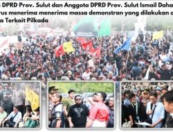 Dua Legislator Sulut Terima Massa Aksi di Halaman Gedung DPRD