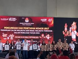 Sempat Molor, KPU Tomohon Tetapkan Nomor Urut Peserta Pilwako