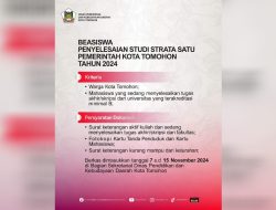 Pemkot Tomohon Siapkan Beasiswa Penyelesaian Studi S1