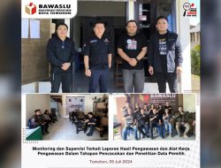 Bawaslu Tomohon Monitoring dan Supervisi Laporan Hasil Pengawasan