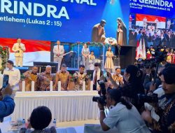 Gubernur Sulut Terpilih YSK Larut dalam Perayaan Natal Gerindra