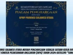 BPMP Sulut Raih Penghargaan “Sangat Baik’ dari Kemenkeu (IKPA) Tahun 2024